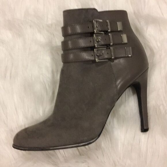 Sam & Libby Two Texture Heeled Ankle Boots 8 1/2 - Picture 2 of 7